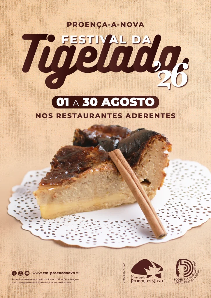 Cartaz do Festival da Tigelada '26 de Proença-a-Nova, de 01 a 30 de agosto